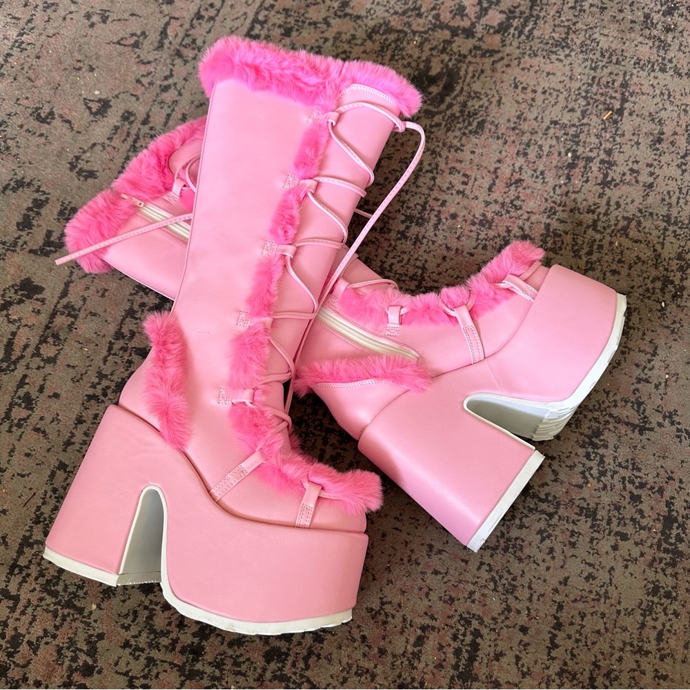New Demonia x Dolls Kill Pure Vigilance Platform Boots